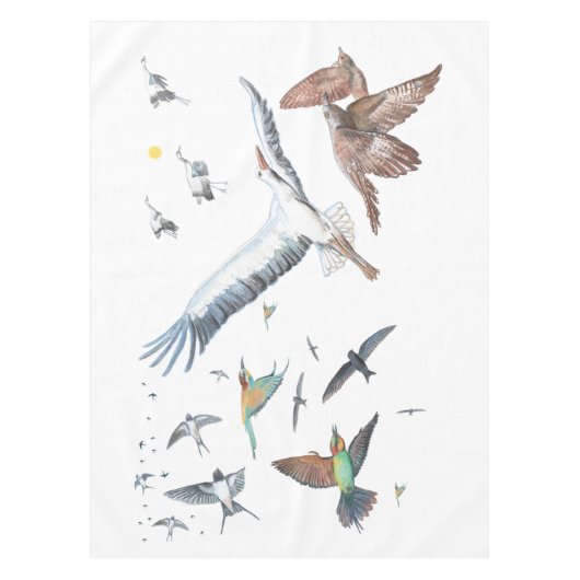 Nappe Les oiseaux migrateurs suivent leurs vols (Devant)