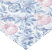 Nappe Les ornements de Noël bleu rose pâle papier (Angle)