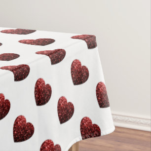 Nappe Les parties scintillantes rouges de charme