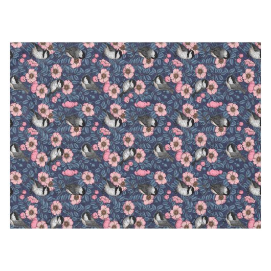 Nappe Les poulets dans le rose sauvage en rose et bleu (Devant (Horizontal))