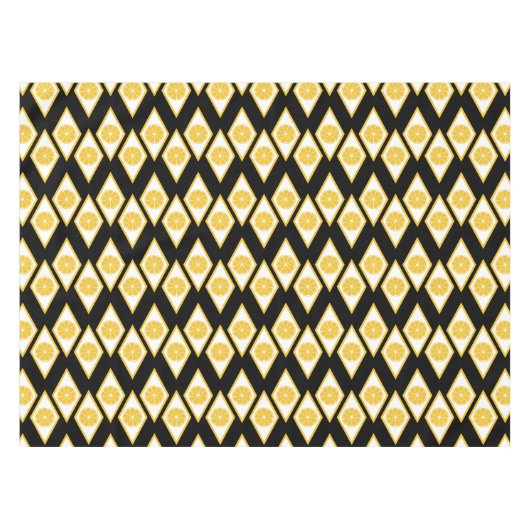 Nappe Les tranches d'agrumes dans le Motif Diamant moder (Devant (Horizontal))