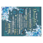 Nappe Lettre D'Amour À Ma Fille De Maman Cadeau D'Annive (Devant (Horizontal))