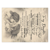 Nappe Lettre personnalisée à ma fille de maman (Devant (Horizontal))