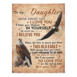 Nappe Lettre personnalisée à ma fille de papa