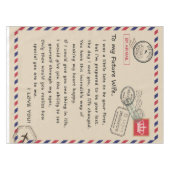 Nappe Lettre personnalisée à ma future épouse (Devant (Horizontal))