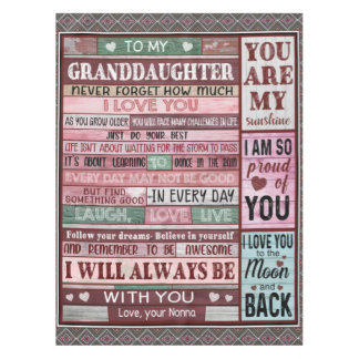 Nappe Lettre personnalisée à ma petite-fille