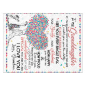 Nappe Lettre Personnalisée À Ma Petite-Fille De Gran (Devant (Horizontal))