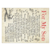 Nappe Lettre personnalisée à mon fils, anniversaire (Devant (Horizontal))