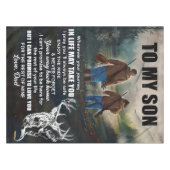 Nappe Lettre Personnalisée À Mon Fils De Papa Blanket, (Devant (Horizontal))