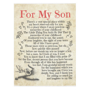 Nappe Lettre Personnalisée À Mon Fils, Fils Birthday G