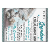 Nappe Lettre personnalisée à mon petit-fils (Devant (Horizontal))