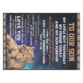 Nappe Lettre personnalisée à notre fils (Devant (Horizontal))