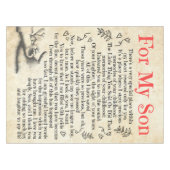 Nappe Lettre personnalisée à pour mon fils (Devant (Horizontal))