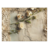 Nappe Lettre vintage d'amour parchemin avec fleurs (3) (Devant (Horizontal))