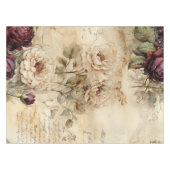 Nappe Lettre vintage d'amour parchemin avec fleurs (7) (Devant (Horizontal))