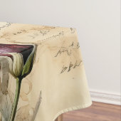 Nappe Lettre vintage d'amour parchemin avec fleurs (7) (In Situ)