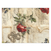 Nappe Lettre vintage d'amour parchemin avec fleurs (9) (Devant (Horizontal))