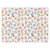 Nappe Lettres et graphiques d'amusement d'alphabet (Devant (Horizontal))