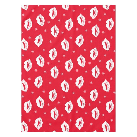 Nappe Lèvres de Noël et flocons de neige (Devant)