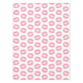 Nappe Lèvres Roses, Motif De Lèvres, Rouge Rose, Baiser (Devant)