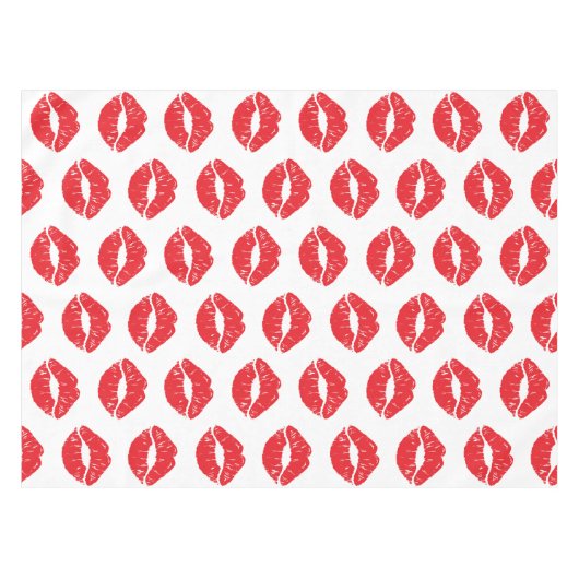 Nappe Lèvres Rouges, Rouge À Lèvres, Baiser, Motif Des L (Devant (Horizontal))