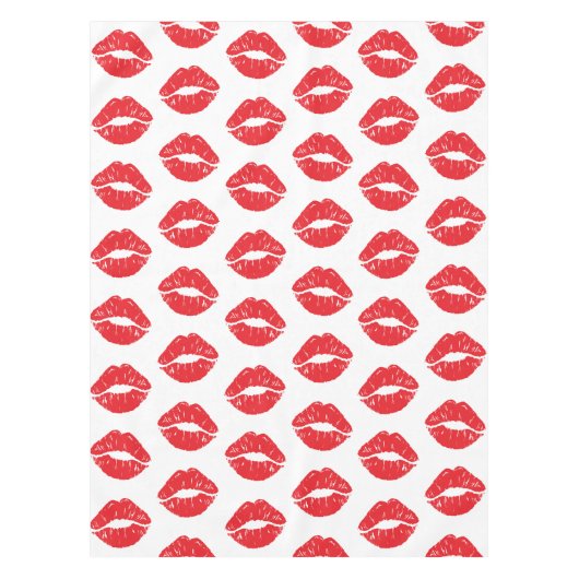 Nappe Lèvres Rouges, Rouge À Lèvres, Baiser, Motif Des L (Devant)