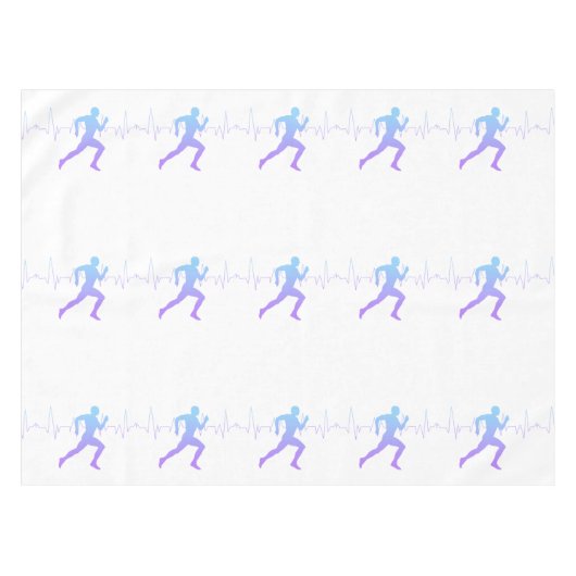 Nappe L'Homme Coure La Silhouette Gradient Et La Ligne D (Devant (Horizontal))
