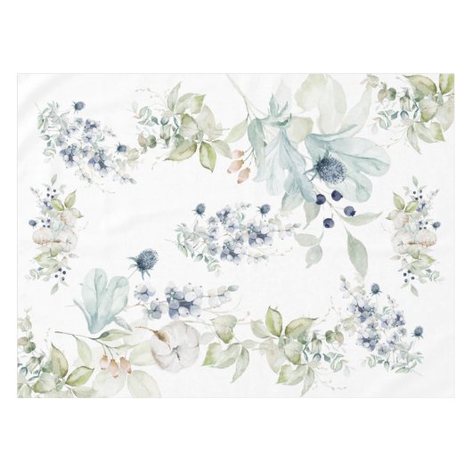 Nappe , Liage Turquoise et de sage (Devant (Horizontal))