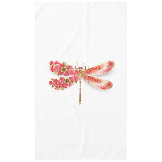 Nappe libellule de fleurs avec sakura de bijoux (Devant)