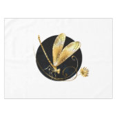 Nappe libellule d'or en cercle noir (Devant (Horizontal))