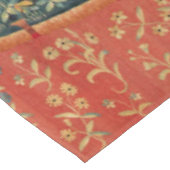 Nappe LICORNE ET DAME PLAYING ORGAN, vert rouge (Angle)