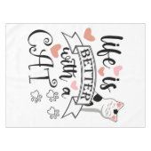 Nappe Life is Better With a Cat quote slogan (Devant (Horizontal))