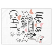 Nappe Life is Better With a Cat quote slogan (Devant (Horizontal))