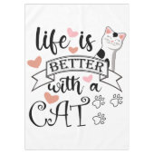 Nappe Life is Better With a Cat quote slogan (Devant)