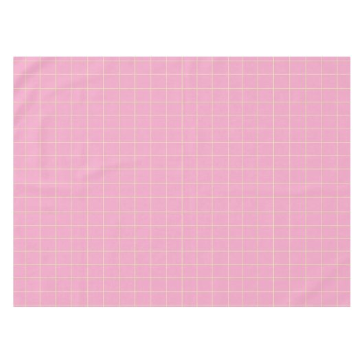 Nappe Light Green Cell Pattern Pink Checkered Plaid. (Devant (Horizontal))