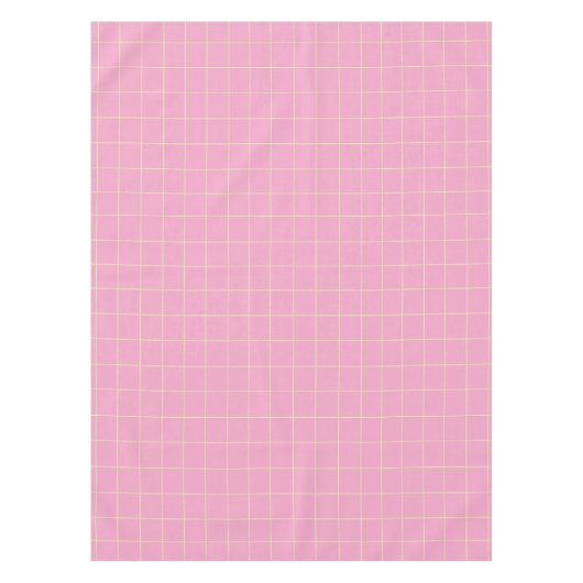 Nappe Light Green Cell Pattern Pink Checkered Plaid. (Devant)