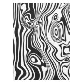 Nappe Lignes Abstraites en noir et blanc déformées - per (Devant)
