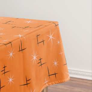 Nappe Lignes abstraites et étoiles de rose sur rétro