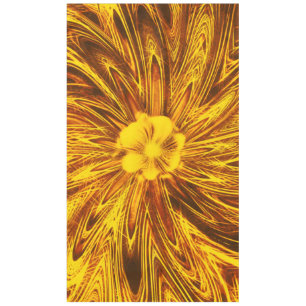 Nappe Lignes Abstraites Fleur Jaune