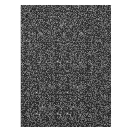 Nappe Lignes Abstraites Tourbillonnant blanches sur napp (Devant)