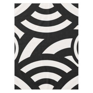 Nappe Lignes Arches Abstraites Vintages rétro Noir Blanc