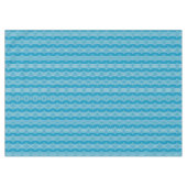 Nappe Lignes blanches Abstraites rétro sur Motif bleu (Devant (Horizontal))