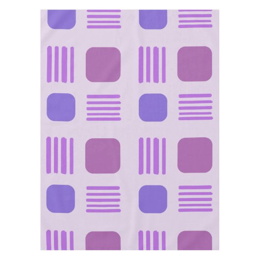 Nappe Lignes Carrés Modernes Du Milieu Du Siècle Clair V (Devant)