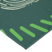 Nappe Lignes de cercles géométriques Vert ivoire (Angle)