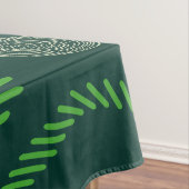 Nappe Lignes de cercles géométriques Vert ivoire (In Situ)