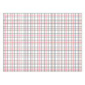 Nappe Lignes de grille noire rouge Conception de plis (Devant (Horizontal))