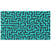 Nappe Lignes de labyrinthe noir turquoise (Devant (Horizontal))