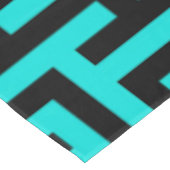 Nappe Lignes de labyrinthe noir turquoise (Angle)
