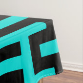Nappe Lignes de labyrinthe noir turquoise (In Situ)
