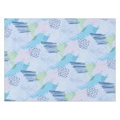 Nappe Lignes Et Spiraux Bleus Et Roses Modernes (Devant (Horizontal))